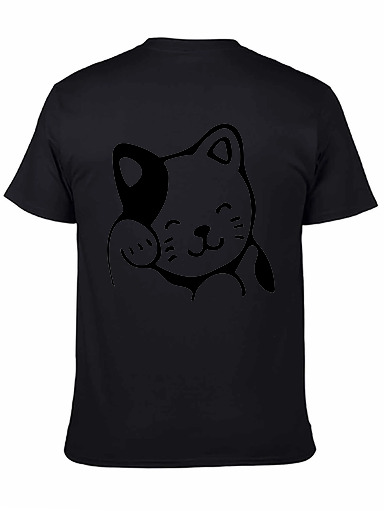 Lucky Cat T-Shirt - Black Graphic Tee