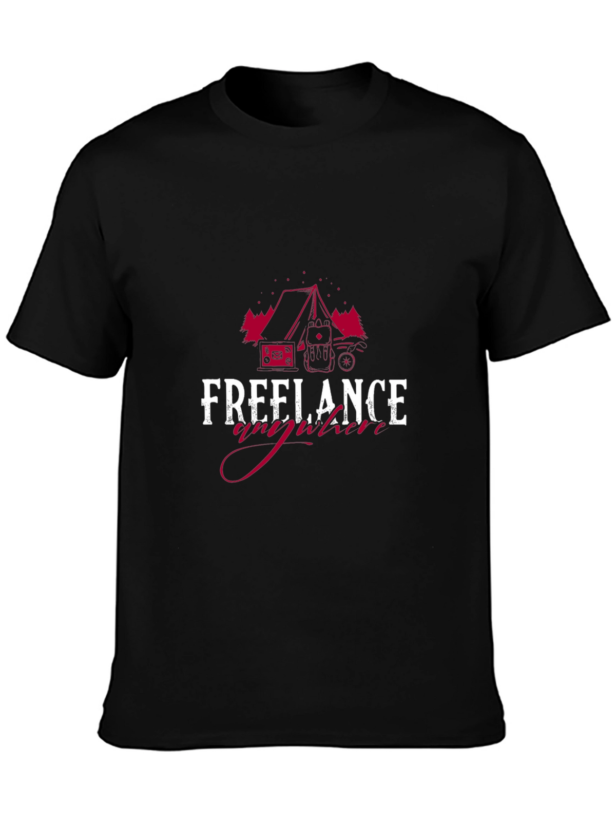 Freelance Anywhere Black Tee - Camping & Adventure