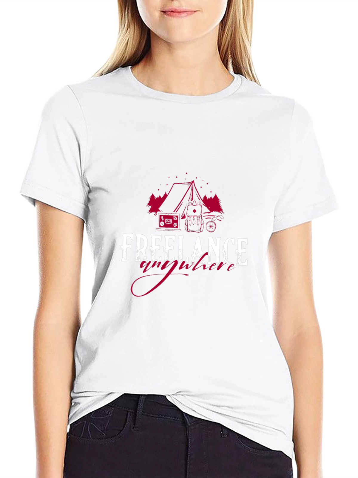 Freelance Anywhere Black Tee - Camping & Adventure