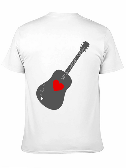 Heart Guitar Graphic Tee - Stylish Music Lover Shirt