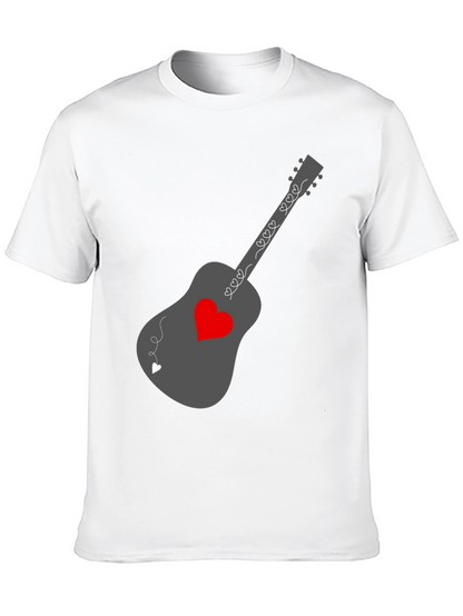 Heart Guitar Graphic Tee - Stylish Music Lover Shirt