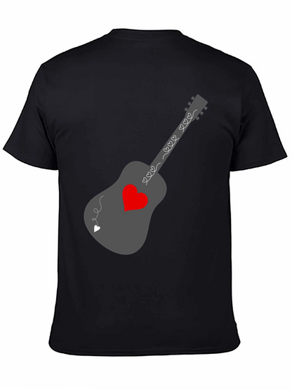 Heart Guitar Graphic Tee - Stylish Music Lover Shirt