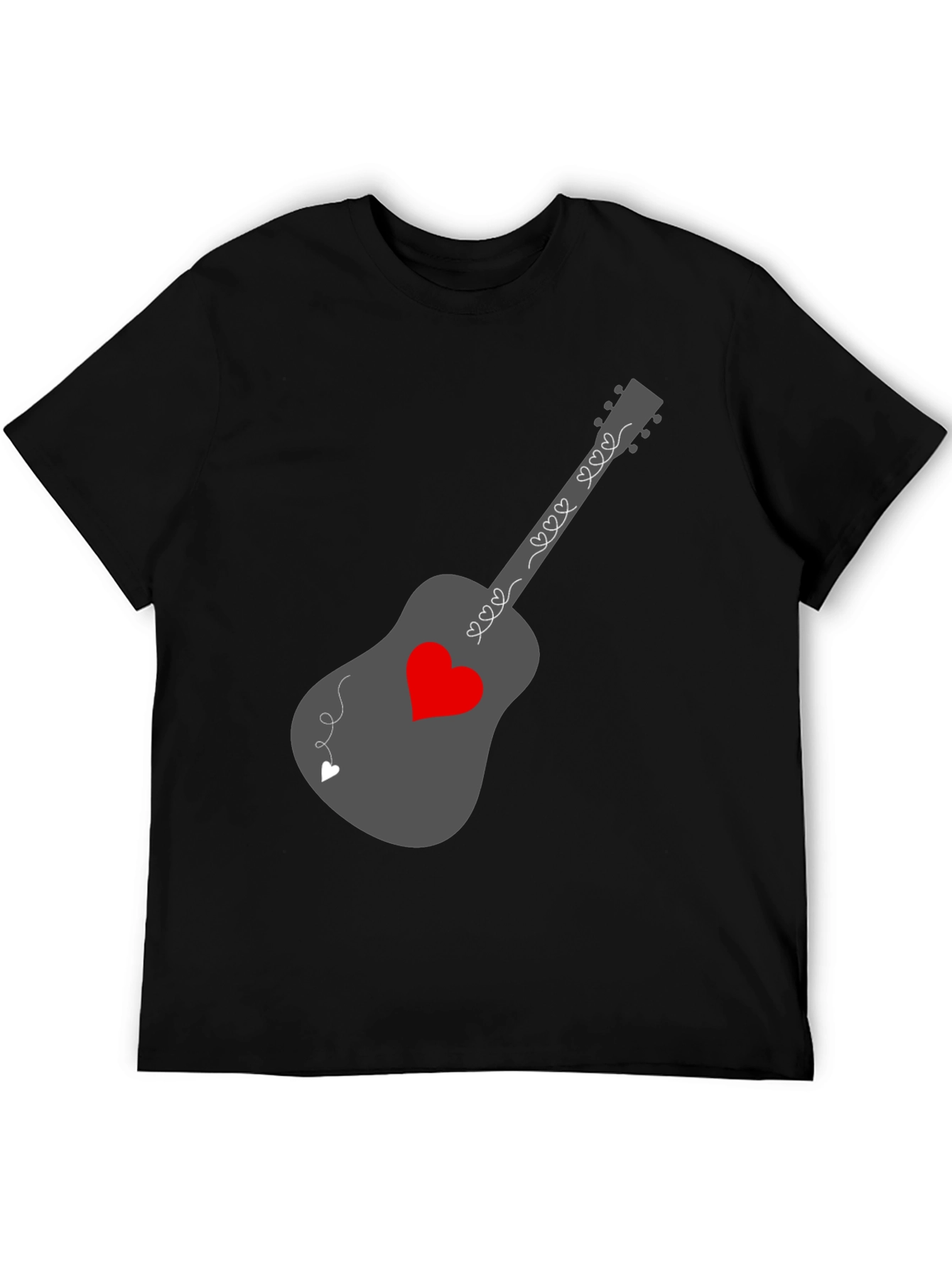 Heart Guitar Graphic Tee - Stylish Music Lover Shirt