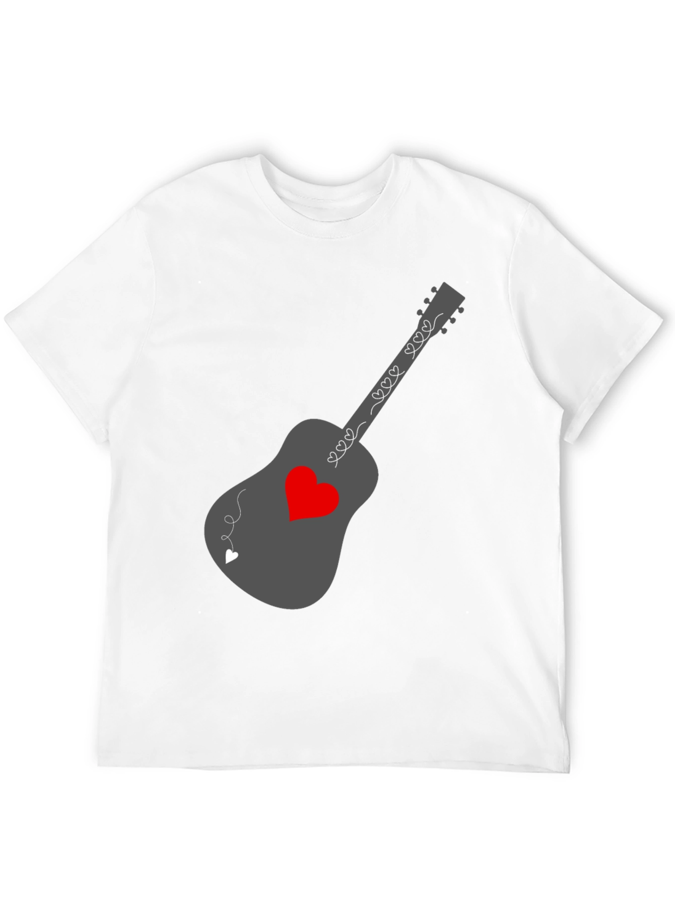 Heart Guitar Graphic Tee - Stylish Music Lover Shirt