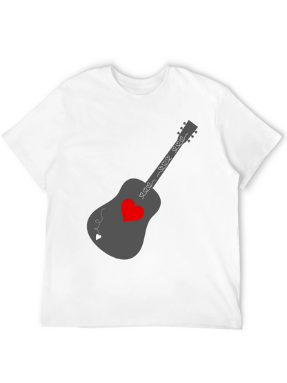 Heart Guitar Graphic Tee - Stylish Music Lover Shirt