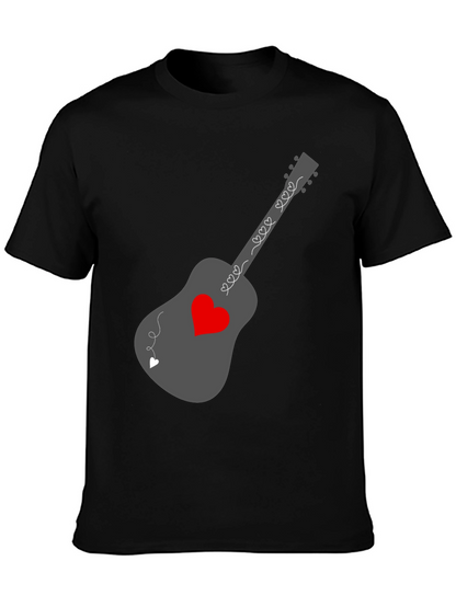 Heart Guitar Graphic Tee - Stylish Music Lover Shirt