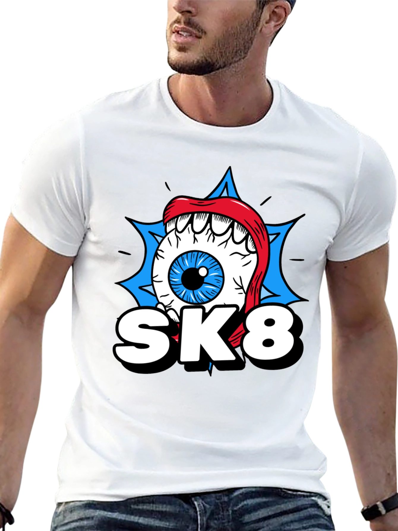 SK8 Eye Graphic T-Shirt - Cool Novelty Tee