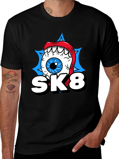 SK8 Eye Graphic T-Shirt - Cool Novelty Tee