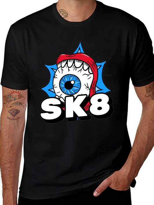SK8 Eye Graphic T-Shirt - Cool Novelty Tee