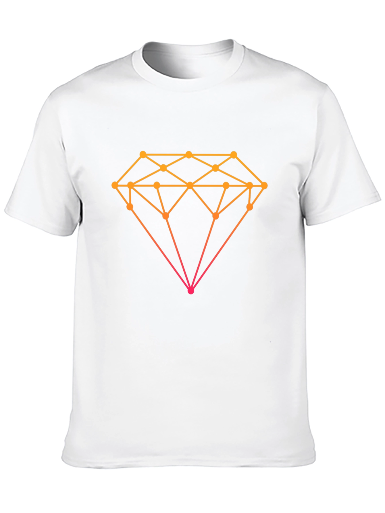 Geometric Diamond Graphic Tee - Stylish Black T-Shirt