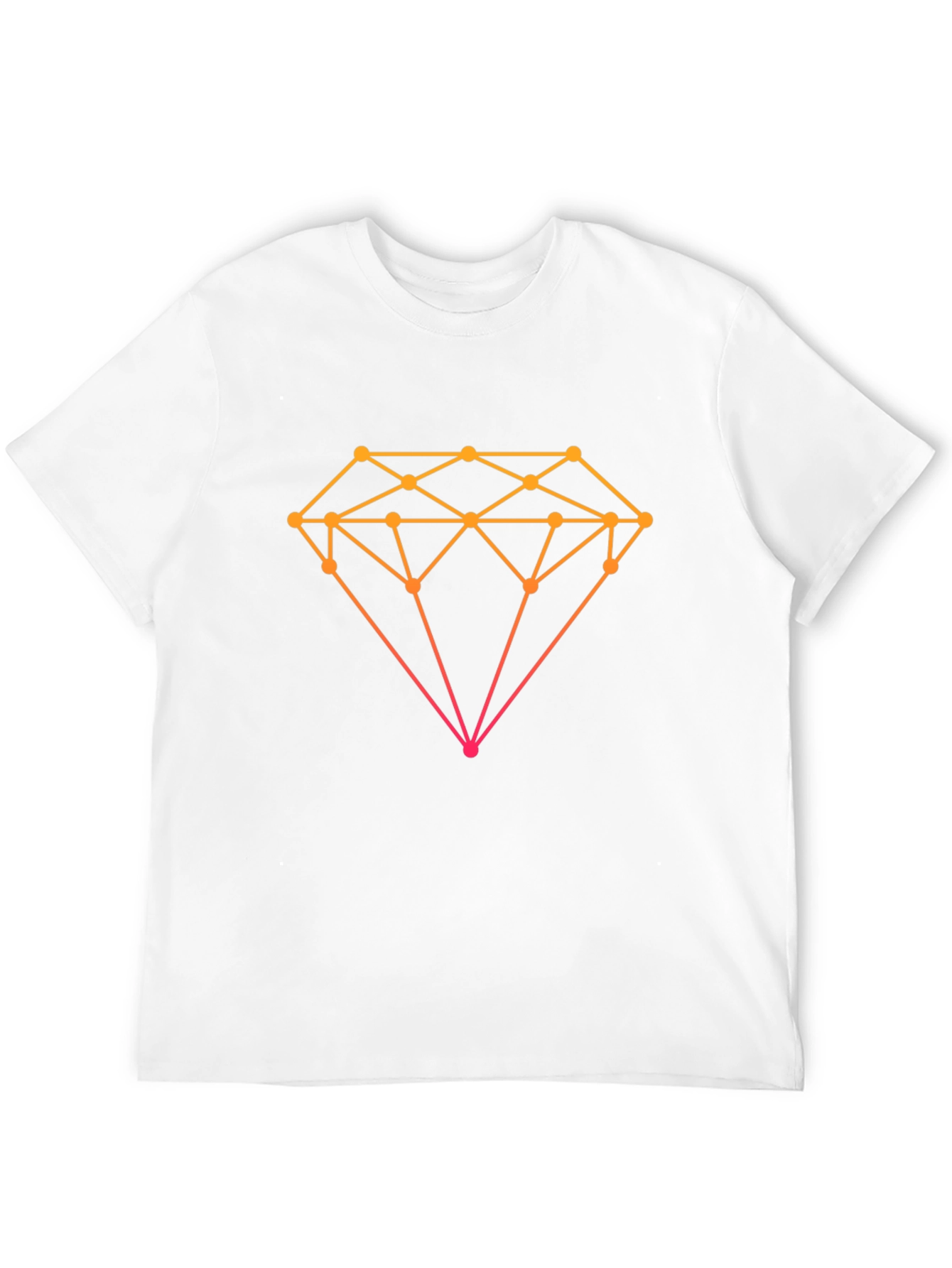 Geometric Diamond Graphic Tee - Stylish Black T-Shirt