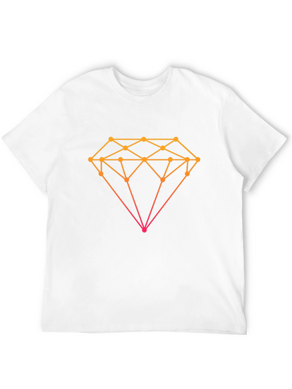 Geometric Diamond Graphic Tee - Stylish Black T-Shirt