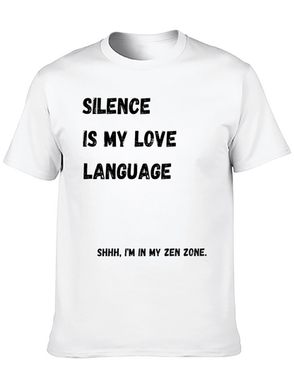 Silence is My Love Language Black Graphic Tee