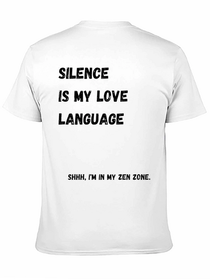 Silence is My Love Language Black Graphic Tee