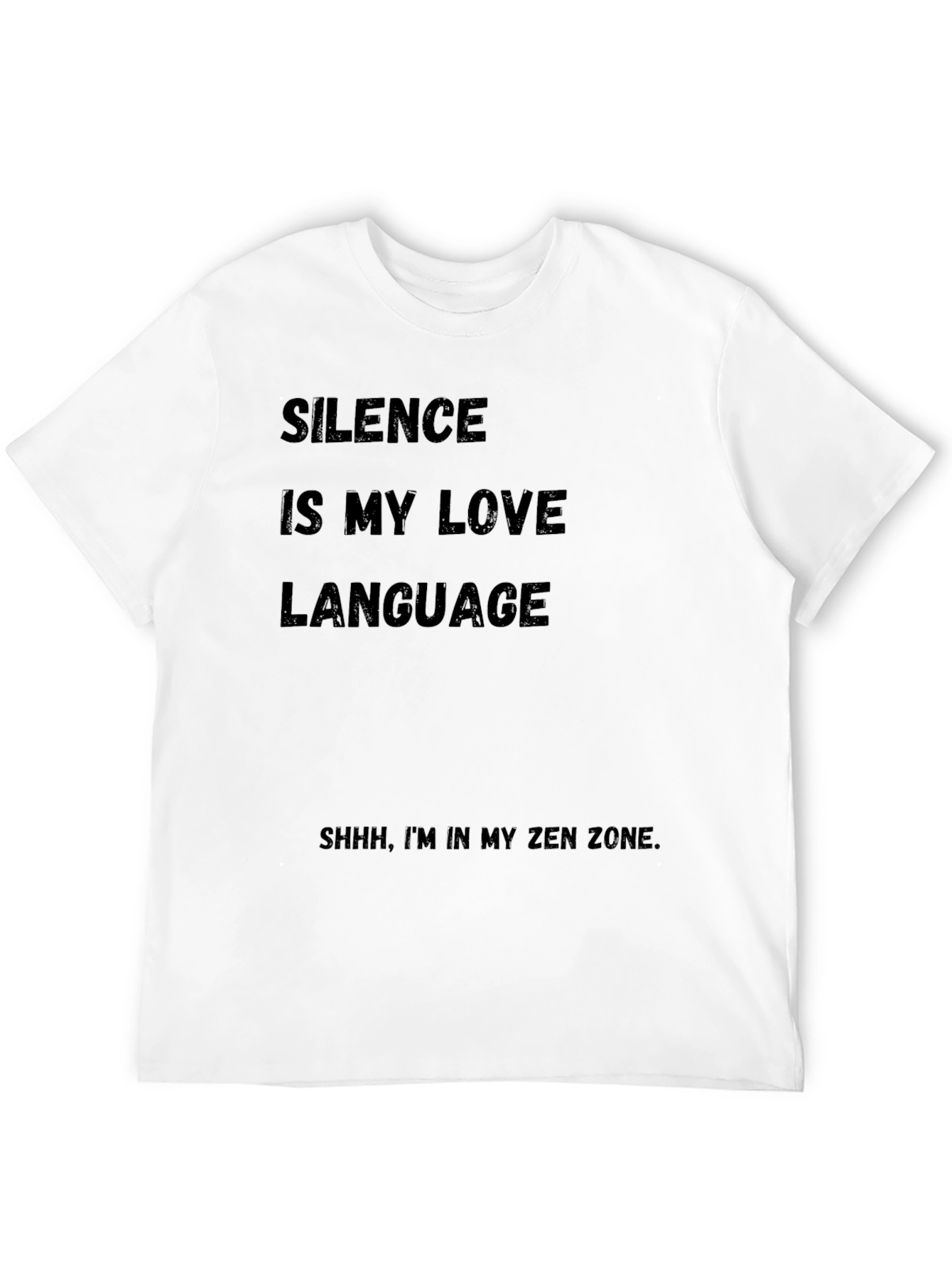 Silence is My Love Language Black Graphic Tee