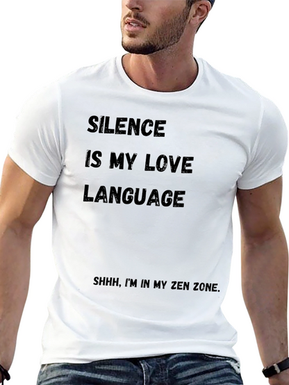 Silence is My Love Language Black Graphic Tee