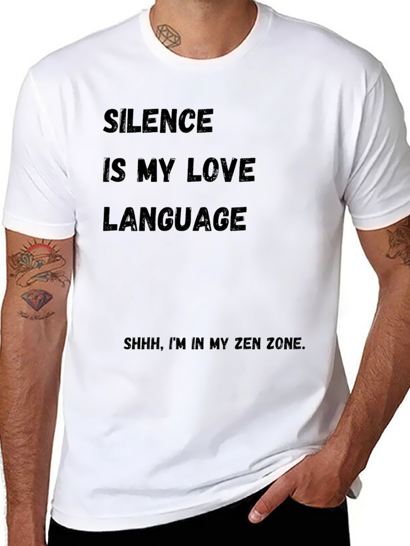 Silence is My Love Language Black Graphic Tee