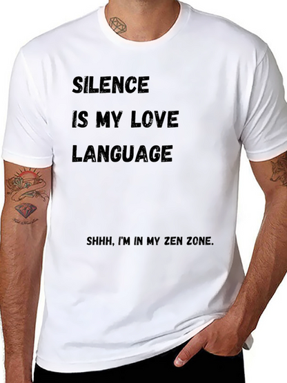 Silence is My Love Language Black Graphic Tee