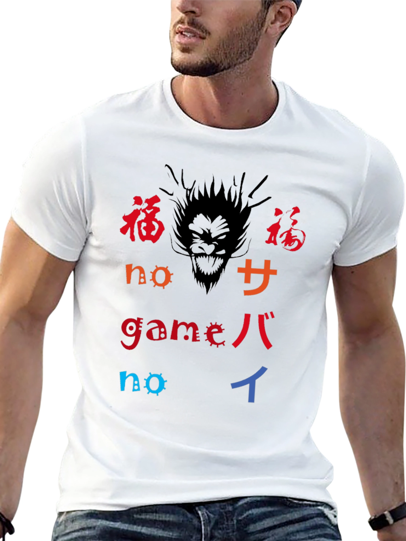 Black T-Shirt with Graphic Print