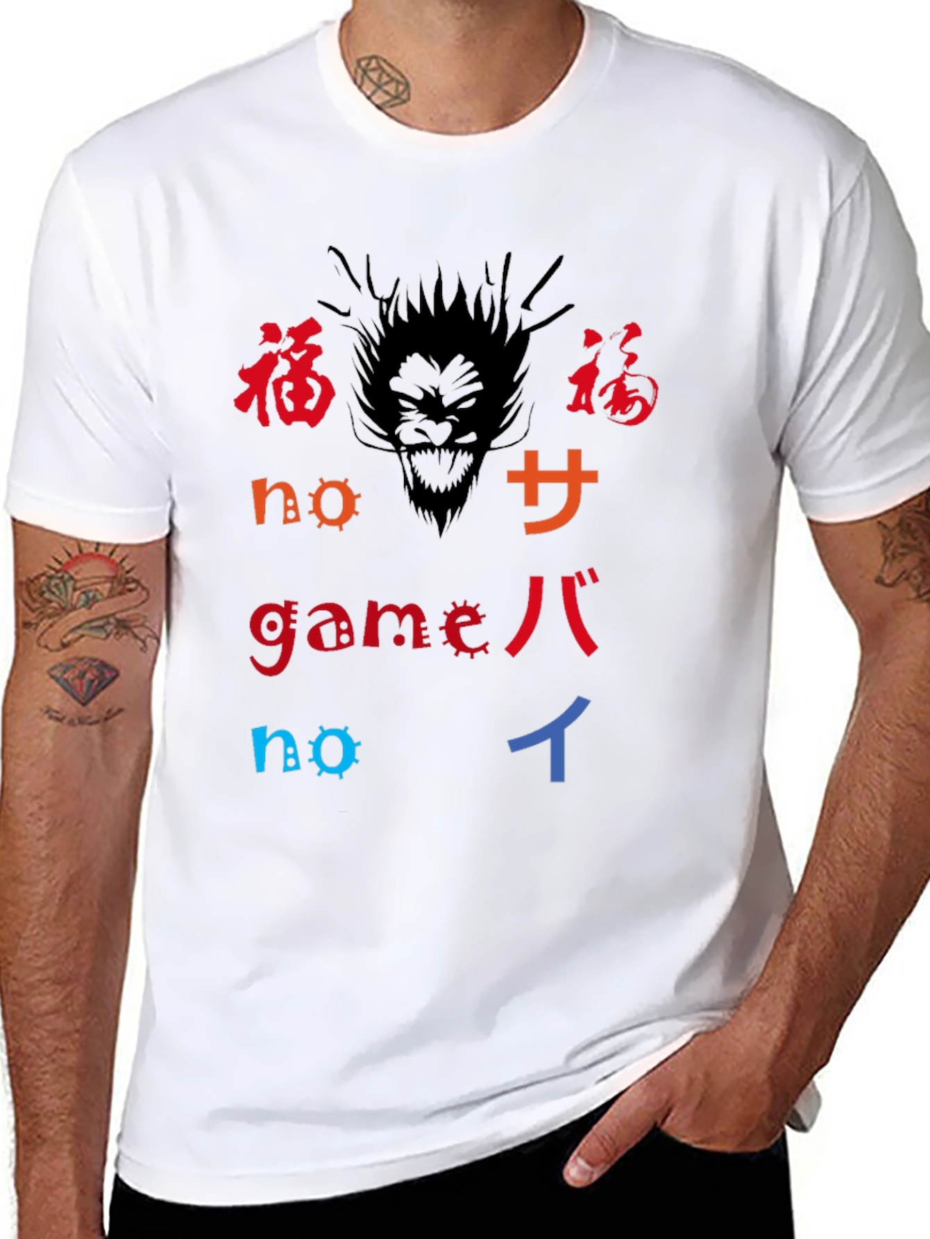 Black T-Shirt with Graphic Print