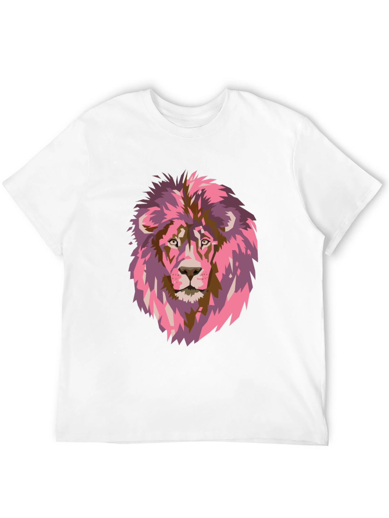 Pink Lion Graphic Print T-Shirt
