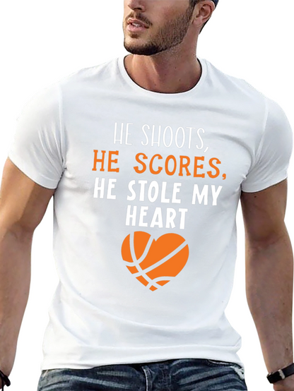 Basketball Lovers T-Shirt: He Stole My Heart