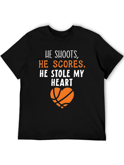 Basketball Lovers T-Shirt: He Stole My Heart