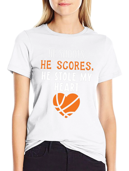 Basketball Lovers T-Shirt: He Stole My Heart