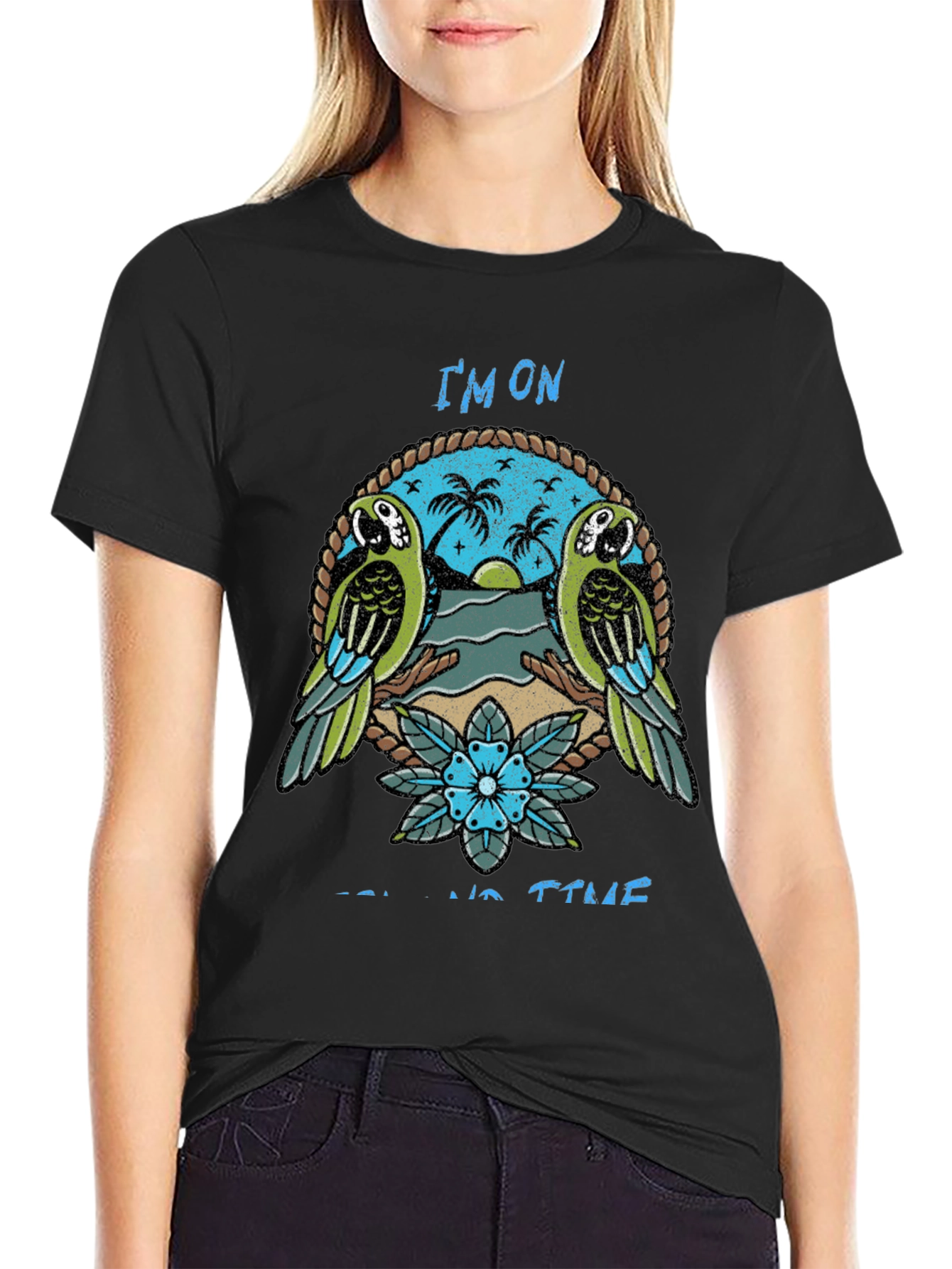 Island Time Graphic Tee - Parrot Paradise T-Shirt