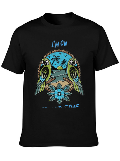 Island Time Graphic Tee - Parrot Paradise T-Shirt