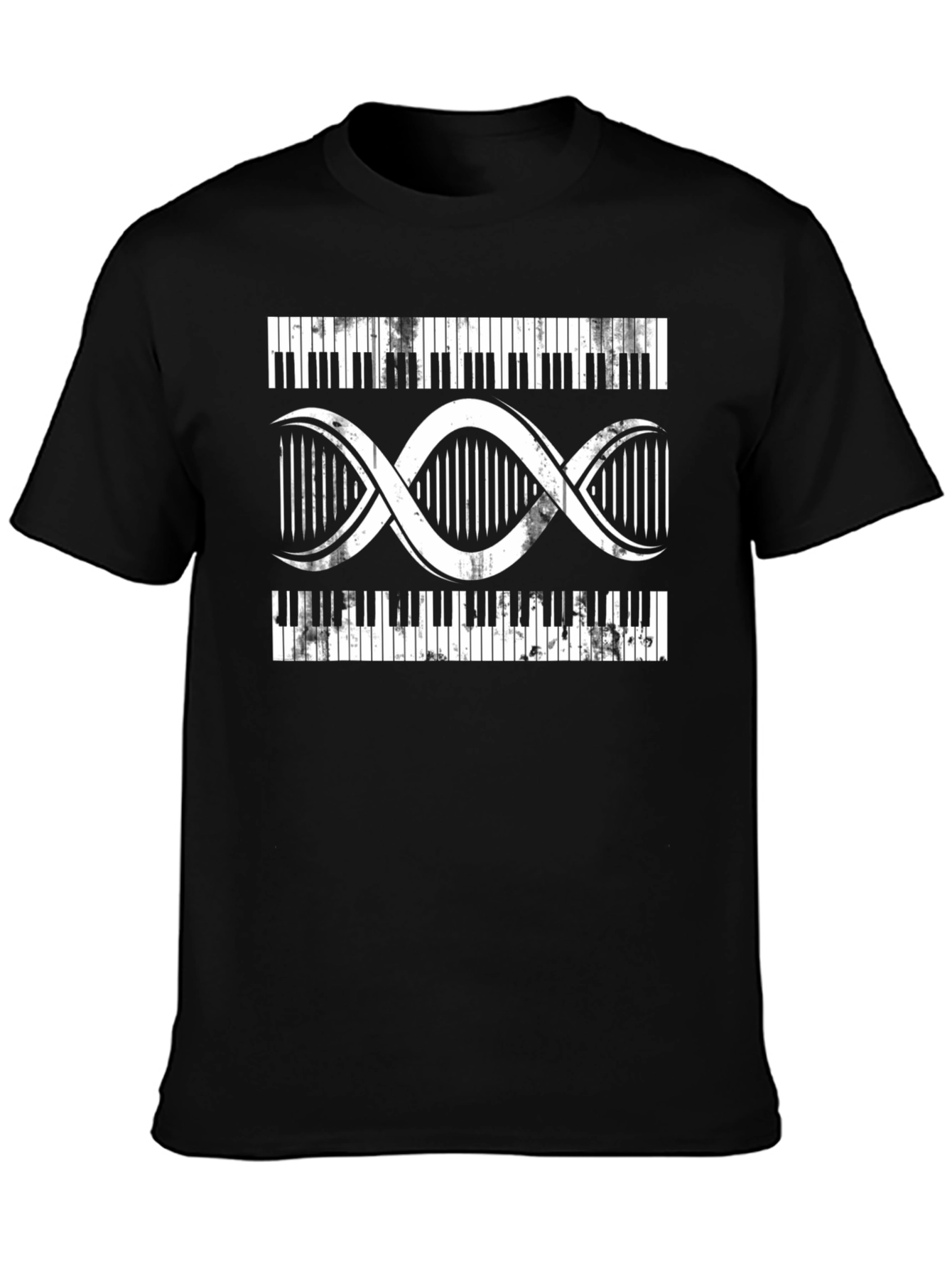 Piano DNA Graphic T-Shirt - Musicians Black Tee