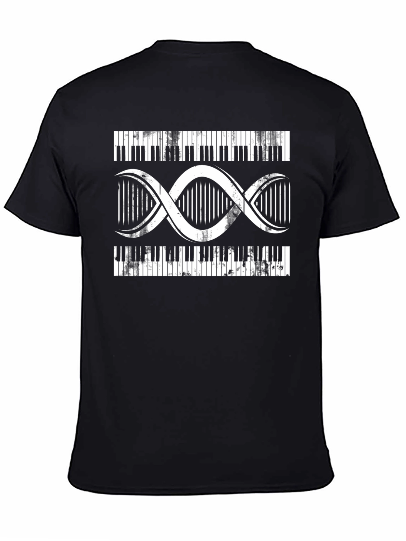 Piano DNA Graphic T-Shirt - Musicians Black Tee