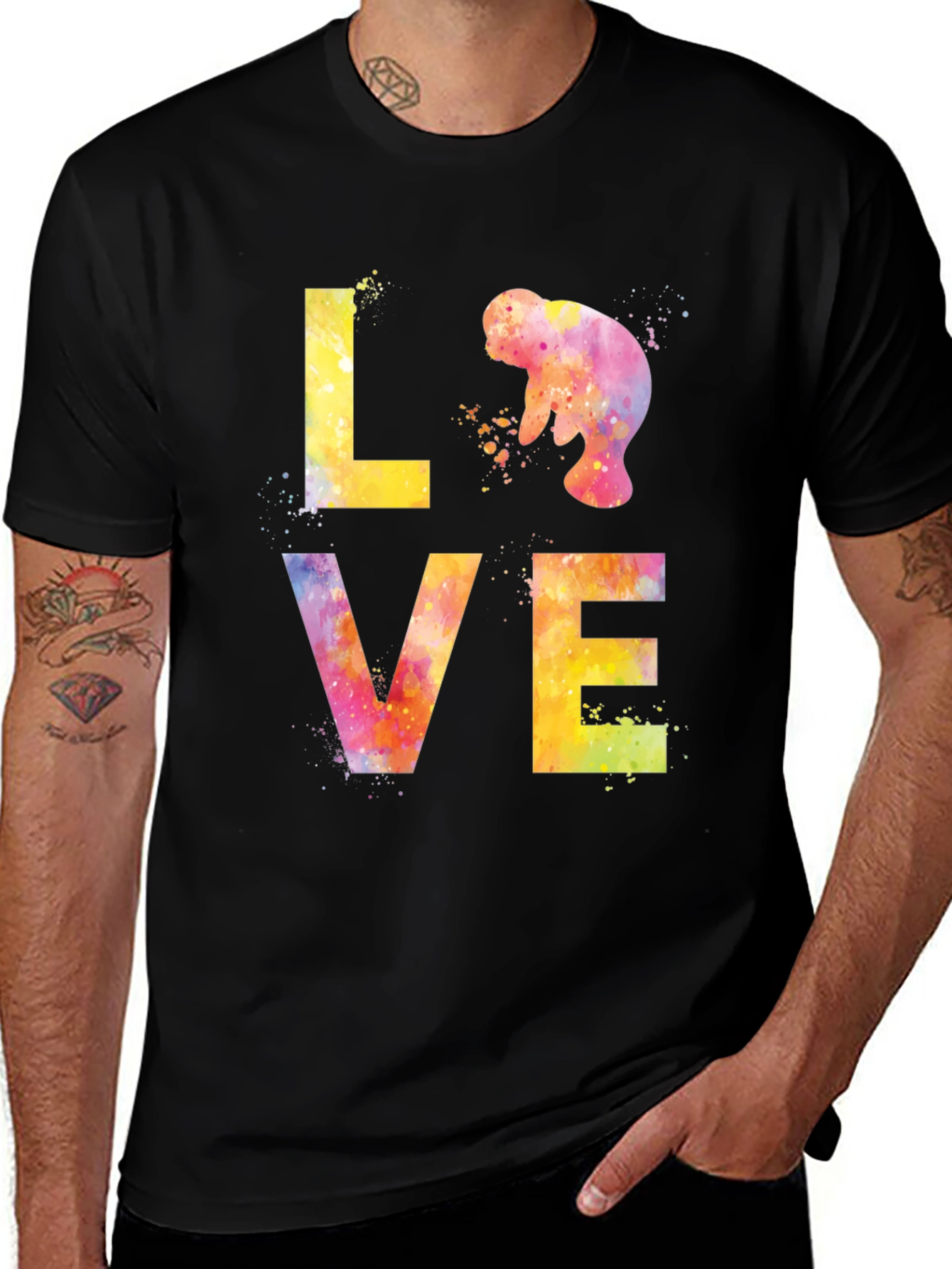 Manatee Love Watercolor T-Shirt