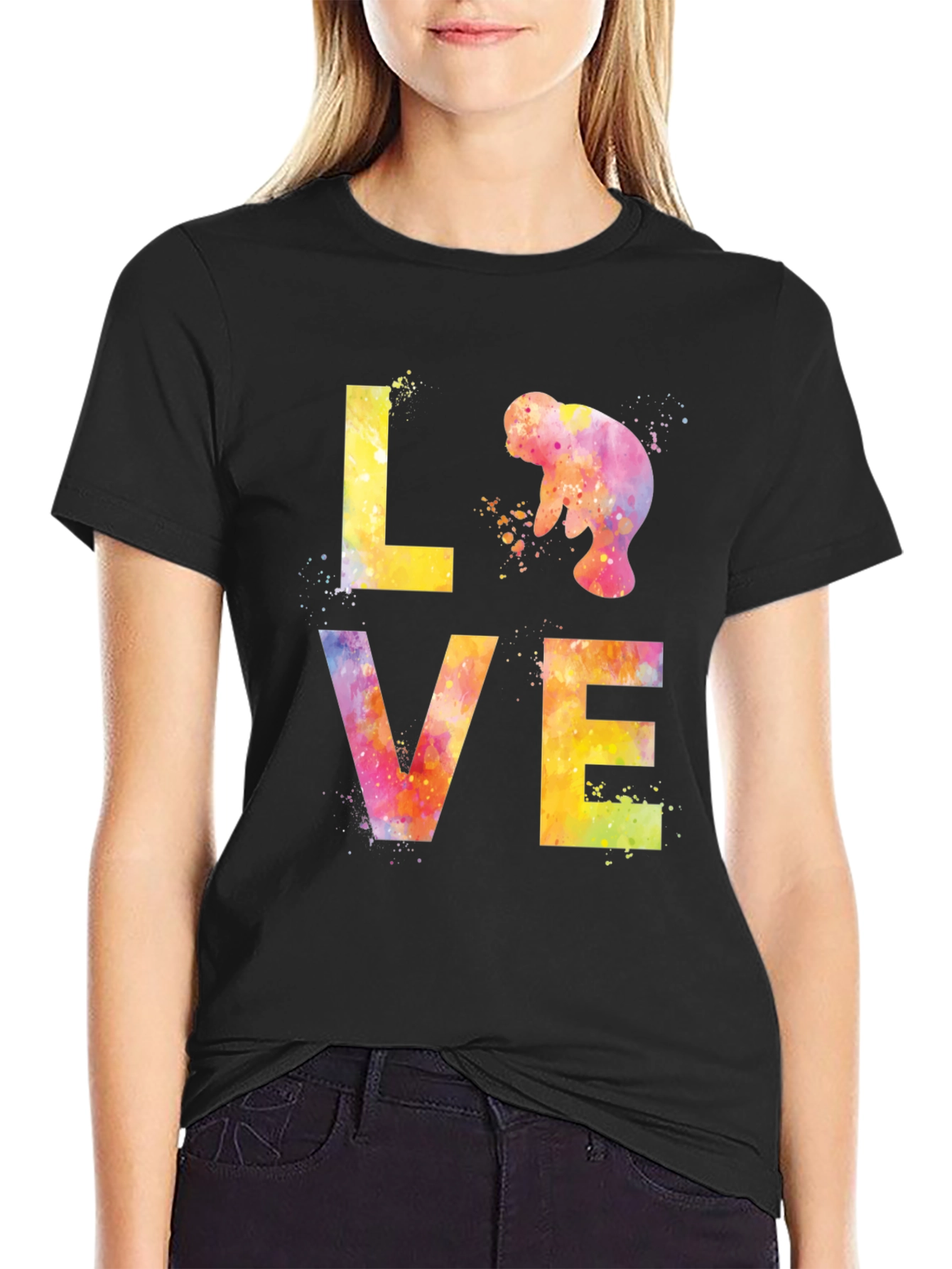 Manatee Love Watercolor T-Shirt