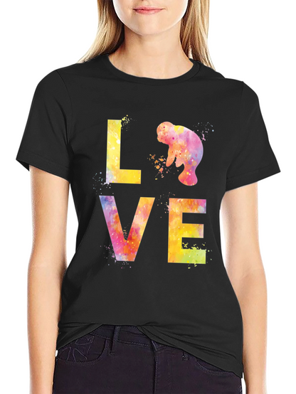 Manatee Love Watercolor T-Shirt