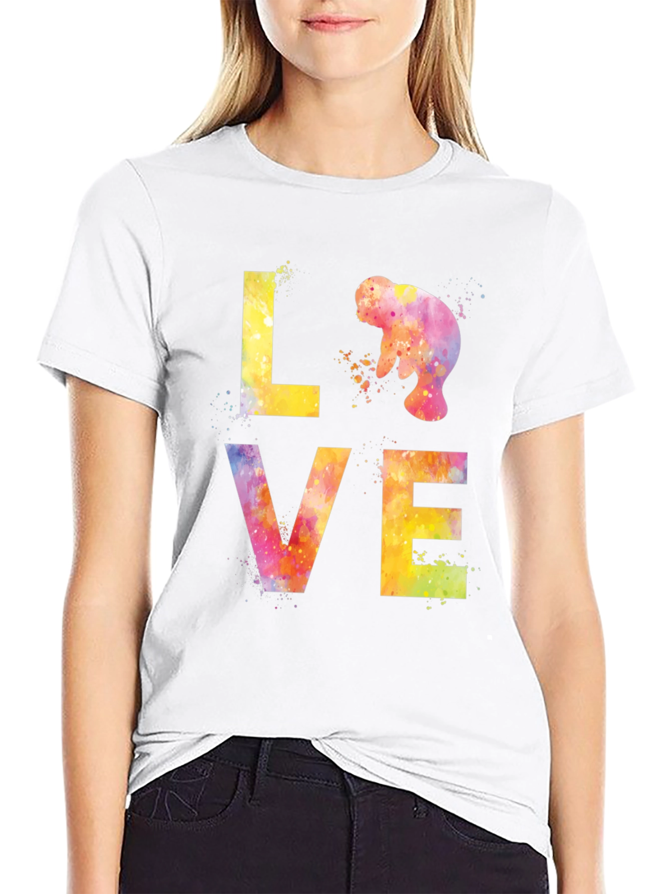 Manatee Love Watercolor T-Shirt