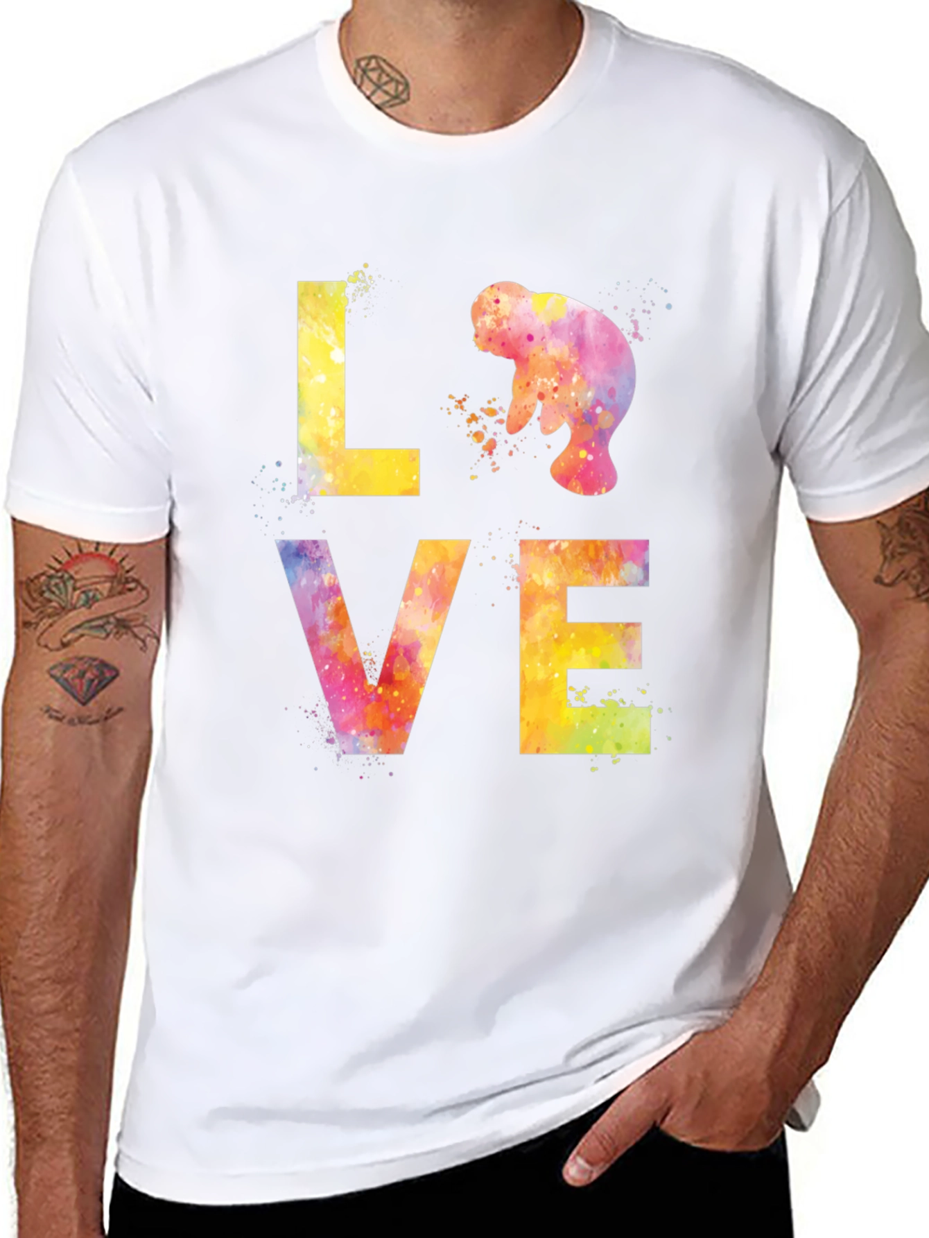 Manatee Love Watercolor T-Shirt