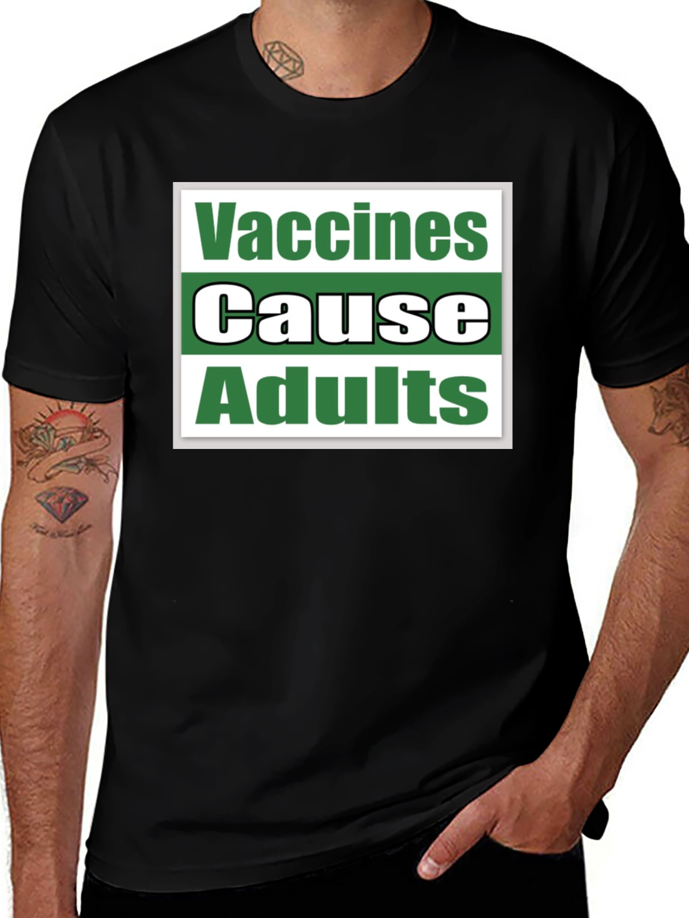 Vaccines Cause Adults T-Shirt Funny Sarcastic Tee