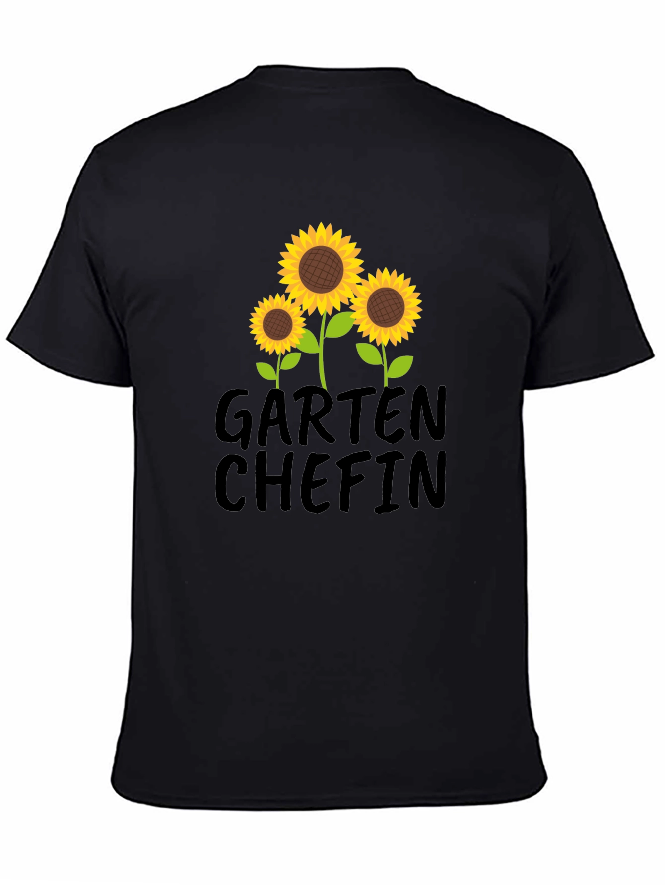 Garten Chefin Sunflower Graphic T-Shirt - Black