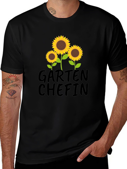 Garten Chefin Sunflower Graphic T-Shirt - Black