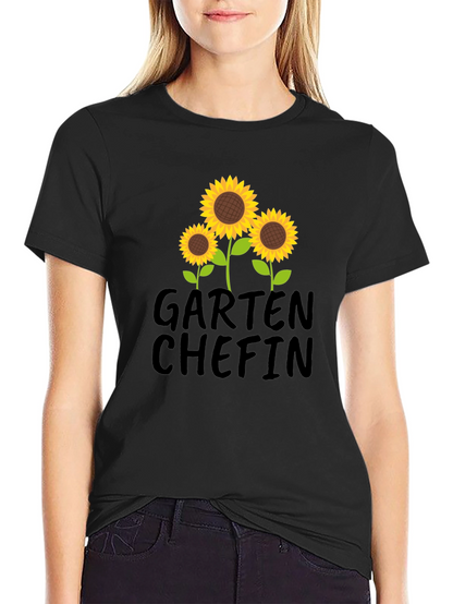 Garten Chefin Sunflower Graphic T-Shirt - Black