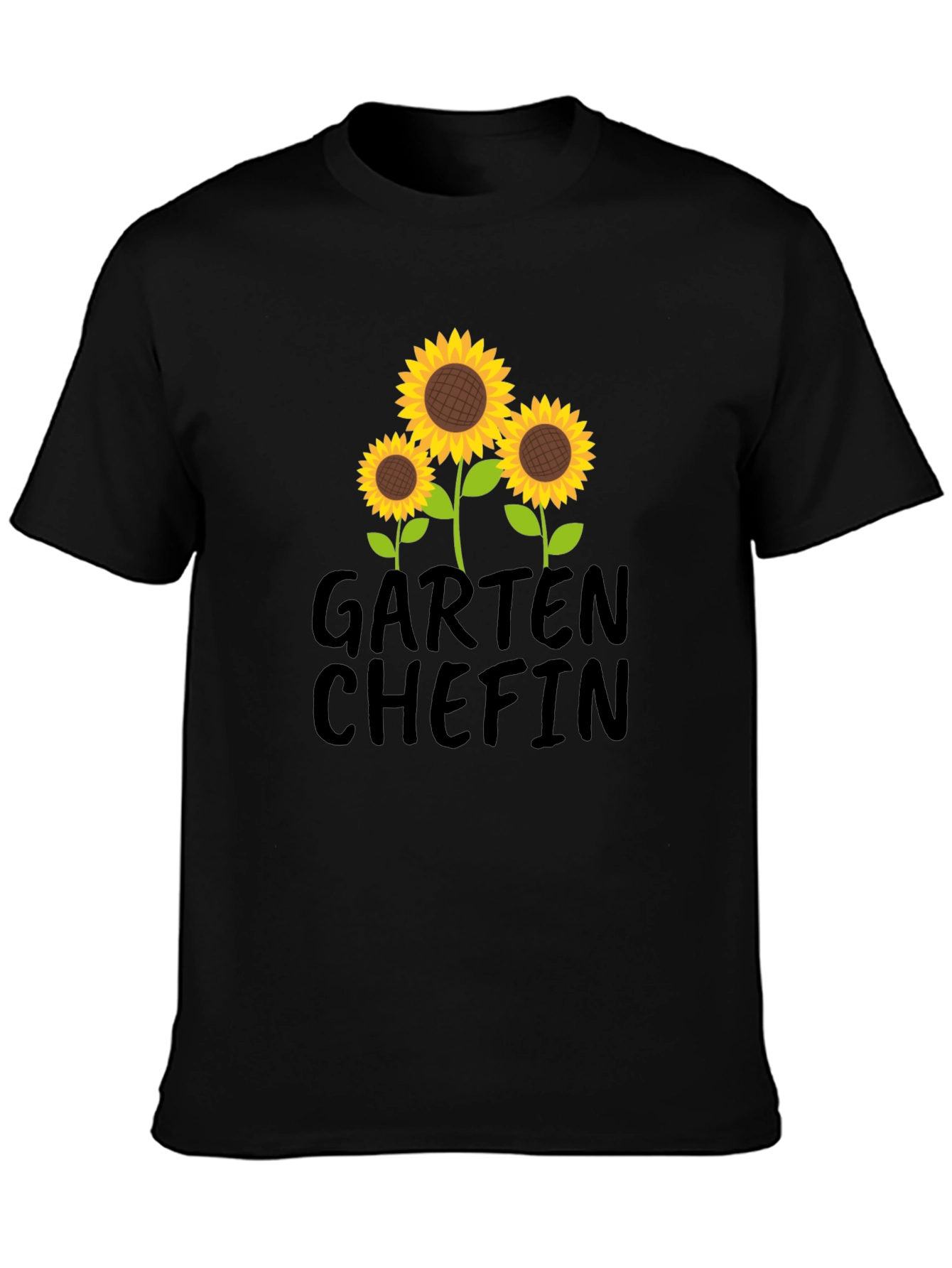 Garten Chefin Sunflower Graphic T-Shirt - Black