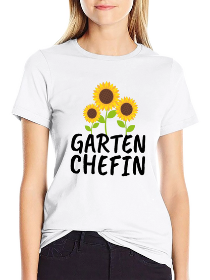 Garten Chefin Sunflower Graphic T-Shirt - Black