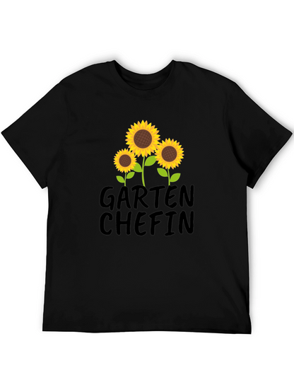 Garten Chefin Sunflower Graphic T-Shirt - Black