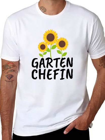 Garten Chefin Sunflower Graphic T-Shirt - Black