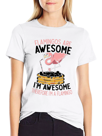 Flamingo Graphic Tee - Funny Pink Bird T-Shirt