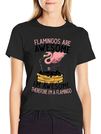 Flamingo Graphic Tee - Funny Pink Bird T-Shirt