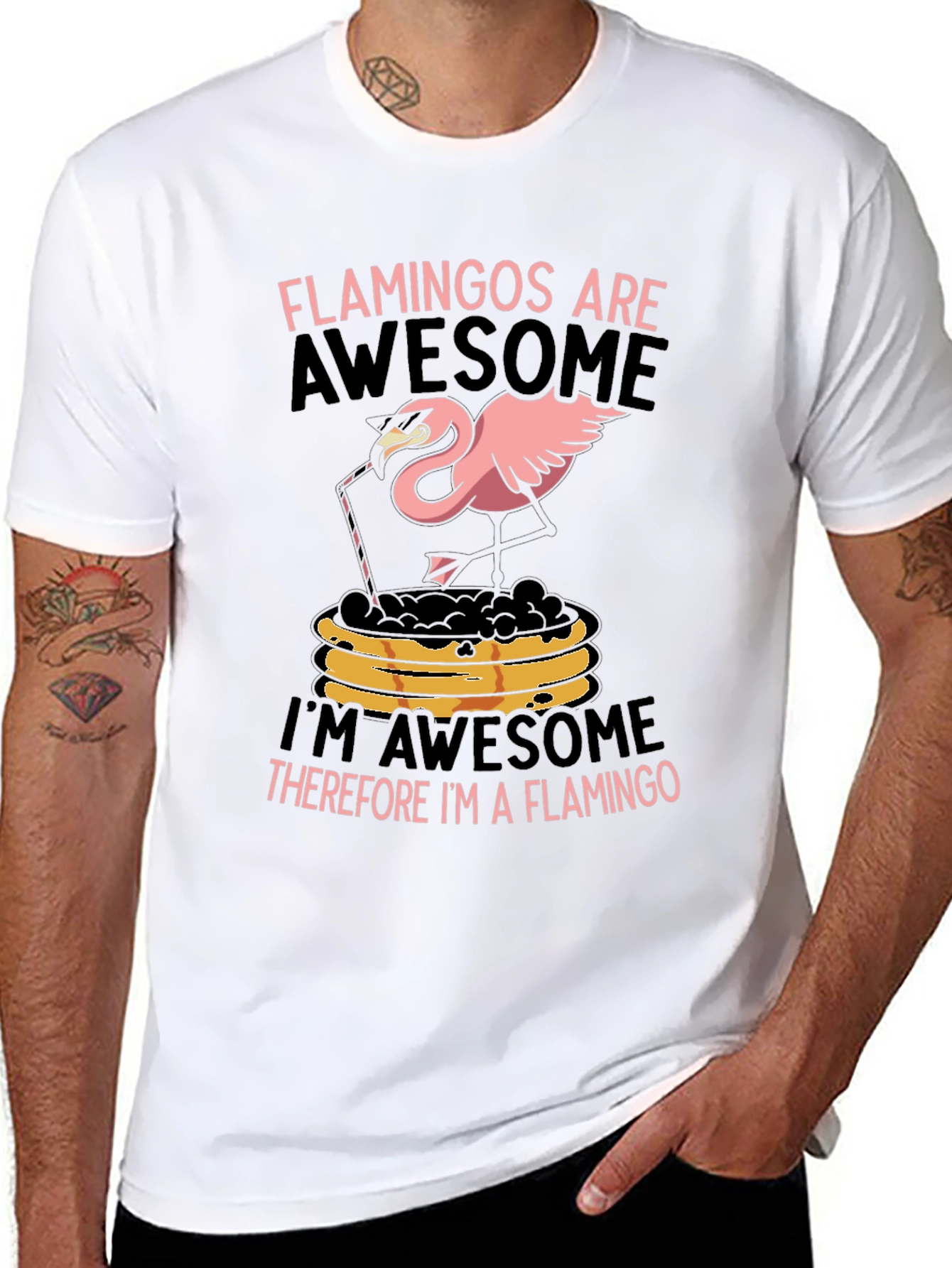 Flamingo Graphic Tee - Funny Pink Bird T-Shirt