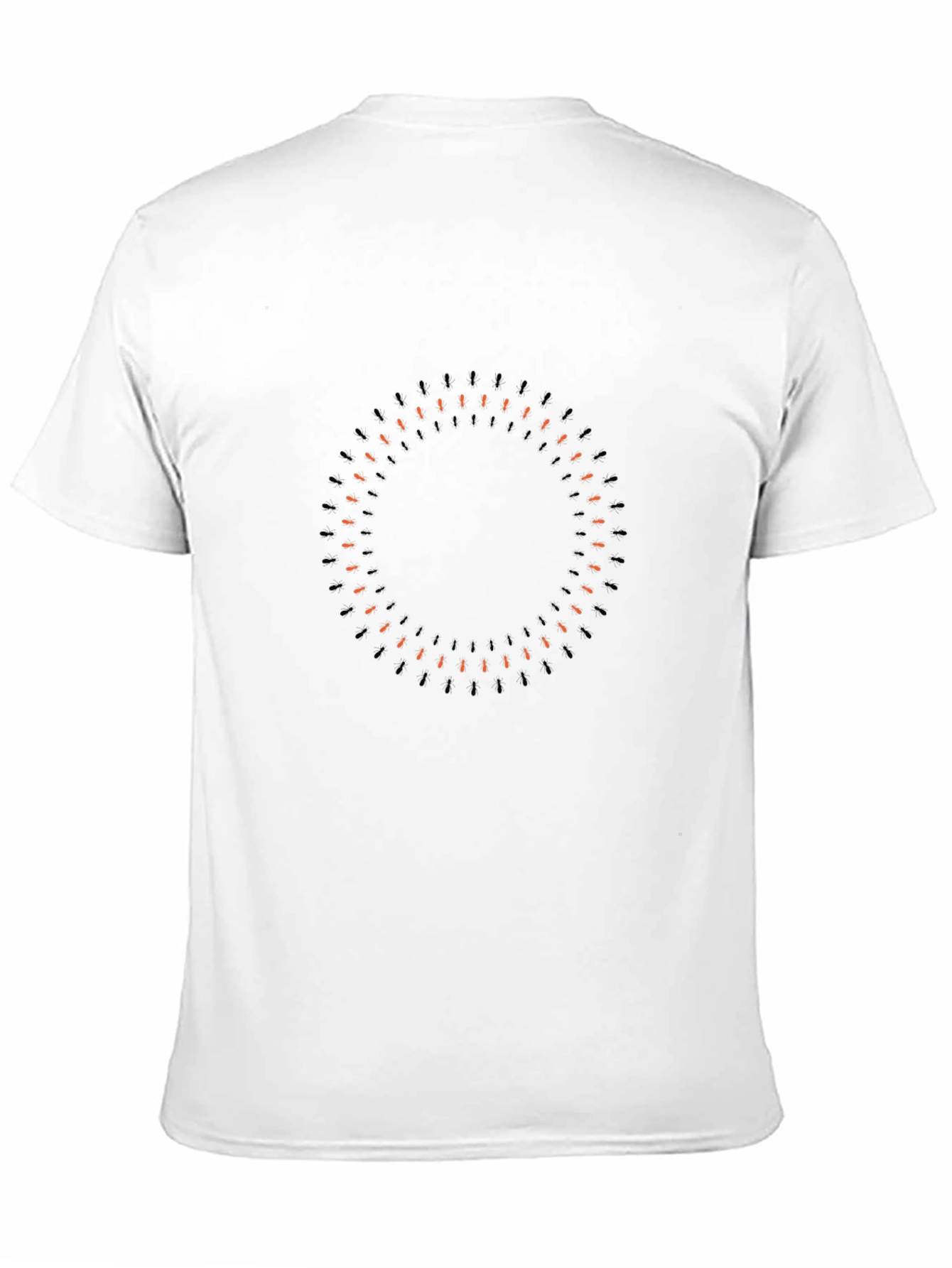 Mens Black Graphic Tee - Modern Circular Design