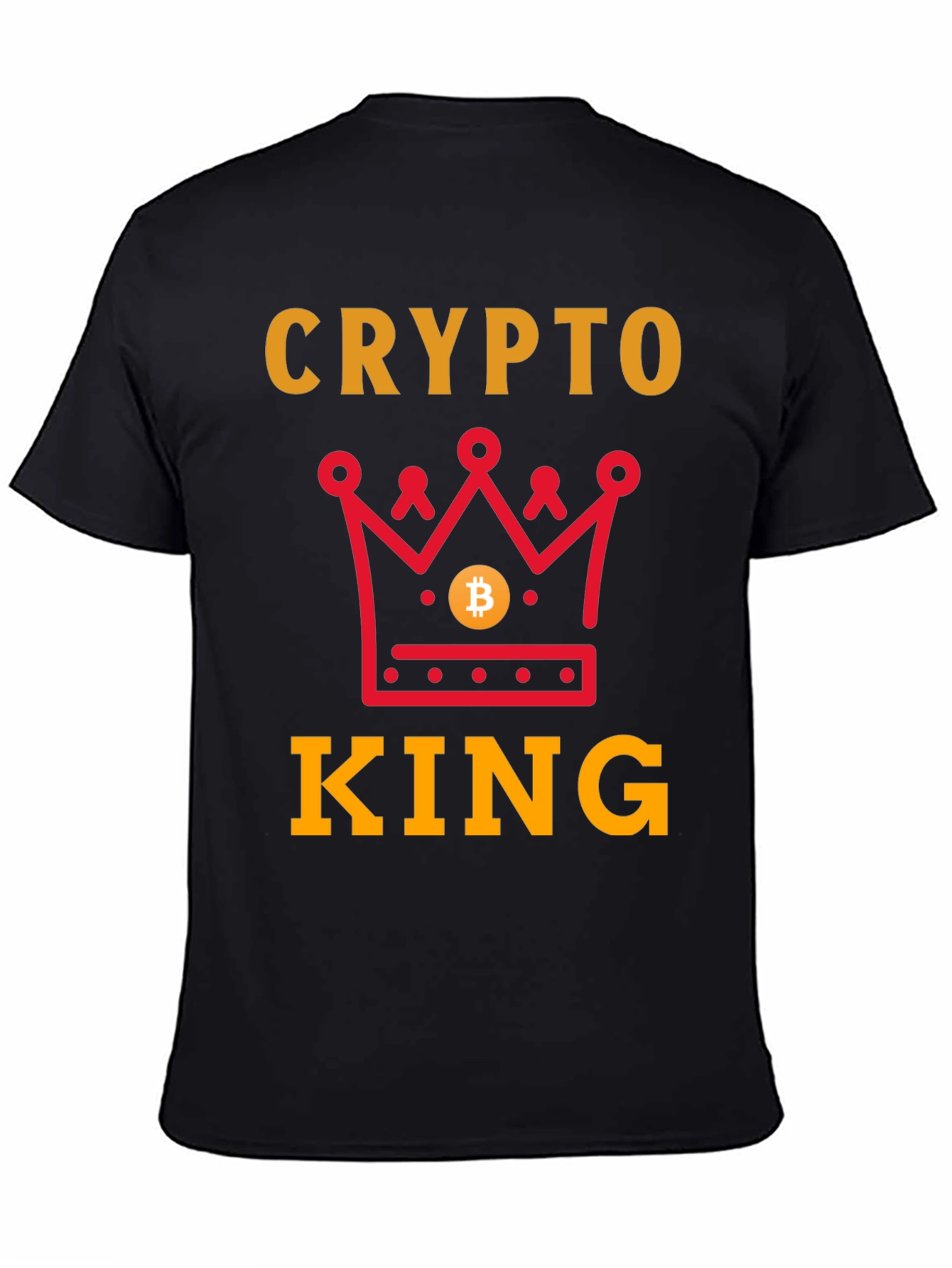 Crypto King Graphic T-Shirt - Bitcoin Crown Design